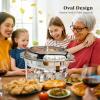 imageROVSUN 6QT Oval Chafing Dish for Buffet 4 Pack Stainless Steel Chafing Dish Buffet Set with Glass Lid Chafers and Buffet Warmers Sets Serving Food Warmer for Party Catering Wedding2