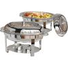 imageROVSUN 6QT Oval Chafing Dish for Buffet 4 Pack Stainless Steel Chafing Dish Buffet Set with Glass Lid Chafers and Buffet Warmers Sets Serving Food Warmer for Party Catering Wedding2