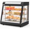 image:imageROVSUN 26 Commercial Food Warmer Display Pizza Warmer 3Tier Electric Countertop Food Warmer wLED Lighting Adjustable Removable Shelves Glass Door Pretzel Warmer for Buffet Restaurant SilverBlack