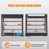 image:imageROVSUN 26 Commercial Food Warmer Display Pizza Warmer 3Tier Electric Countertop Food Warmer wLED Lighting Adjustable Removable Shelves Glass Door Pretzel Warmer for Buffet Restaurant SilverBlack