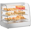image:imageROVSUN 26 Commercial Food Warmer Display Pizza Warmer 3Tier Electric Countertop Food Warmer wLED Lighting Adjustable Removable Shelves Glass Door Pretzel Warmer for Buffet Restaurant SilverSilver