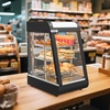 image:imageROVSUN 26 Commercial Food Warmer Display Pizza Warmer 3Tier Electric Countertop Food Warmer wLED Lighting Adjustable Removable Shelves Glass Door Pretzel Warmer for Buffet Restaurant SilverBlack