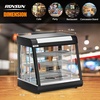image:imageROVSUN 26 Commercial Food Warmer Display Pizza Warmer 3Tier Electric Countertop Food Warmer wLED Lighting Adjustable Removable Shelves Glass Door Pretzel Warmer for Buffet Restaurant SilverBlack