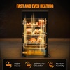 image:imageROVSUN 26 Commercial Food Warmer Display Pizza Warmer 3Tier Electric Countertop Food Warmer wLED Lighting Adjustable Removable Shelves Glass Door Pretzel Warmer for Buffet Restaurant SilverBlack