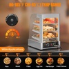 image:imageROVSUN 26 Commercial Food Warmer Display Pizza Warmer 3Tier Electric Countertop Food Warmer wLED Lighting Adjustable Removable Shelves Glass Door Pretzel Warmer for Buffet Restaurant SilverSilver