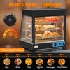 image:imageROVSUN 26 Commercial Food Warmer Display Pizza Warmer 3Tier Electric Countertop Food Warmer wLED Lighting Adjustable Removable Shelves Glass Door Pretzel Warmer for Buffet Restaurant SilverBlack