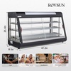 image:imageROVSUN 26 Commercial Food Warmer Display Pizza Warmer 3Tier Electric Countertop Food Warmer wLED Lighting Adjustable Removable Shelves Glass Door Pretzel Warmer for Buffet Restaurant SilverBlack