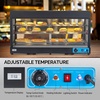 image:imageROVSUN 26 Commercial Food Warmer Display Pizza Warmer 3Tier Electric Countertop Food Warmer wLED Lighting Adjustable Removable Shelves Glass Door Pretzel Warmer for Buffet Restaurant SilverBlack