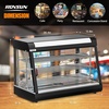image:imageROVSUN 26 Commercial Food Warmer Display Pizza Warmer 3Tier Electric Countertop Food Warmer wLED Lighting Adjustable Removable Shelves Glass Door Pretzel Warmer for Buffet Restaurant SilverBlack