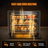 image:imageROVSUN 26 Commercial Food Warmer Display Pizza Warmer 3Tier Electric Countertop Food Warmer wLED Lighting Adjustable Removable Shelves Glass Door Pretzel Warmer for Buffet Restaurant SilverSilver