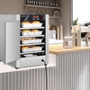 image:imageROVSUN 4Tier Pizza Warmer Hot Box Food Warmer wRemovable Shelves Water Tray Pretzel Warmer Hot Holding Cabinet Commercial Electric Food Warmer Countertop for Catering Buffet Restaurant 110V 800W4 TierSingle Door