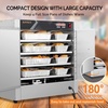 image:imageROVSUN 4Tier Pizza Warmer Hot Box Food Warmer wRemovable Shelves Water Tray Pretzel Warmer Hot Holding Cabinet Commercial Electric Food Warmer Countertop for Catering Buffet Restaurant 110V 800W4 TierDouble Door