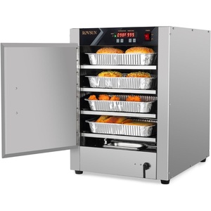 image:imageROVSUN 4Tier Pizza Warmer Hot Box Food Warmer wRemovable Shelves Water Tray Pretzel Warmer Hot Holding Cabinet Commercial Electric Food Warmer Countertop for Catering Buffet Restaurant 110V 800W4 TierSingle Door
