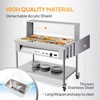 image:imageROVSUN 48QT Electric Commercial Food Warmer 6Pan Steam Table 8QTPan Stainless Steel Bain Marie Countertop wGlass Shield Temperature Control amp Lid for Buffet Restaurant 110V 1500W72QTFreestanding