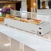 image:imageROVSUN 48QT Electric Commercial Food Warmer 6Pan Steam Table 8QTPan Stainless Steel Bain Marie Countertop wGlass Shield Temperature Control amp Lid for Buffet Restaurant 110V 1500W96QTCountertop