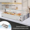 image:imageROVSUN 48QT Electric Commercial Food Warmer 6Pan Steam Table 8QTPan Stainless Steel Bain Marie Countertop wGlass Shield Temperature Control amp Lid for Buffet Restaurant 110V 1500W96QTCountertop