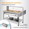 image:imageROVSUN 48QT Electric Commercial Food Warmer 6Pan Steam Table 8QTPan Stainless Steel Bain Marie Countertop wGlass Shield Temperature Control amp Lid for Buffet Restaurant 110V 1500W96QTFreestanding