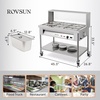image:imageROVSUN 48QT Electric Commercial Food Warmer 6Pan Steam Table 8QTPan Stainless Steel Bain Marie Countertop wGlass Shield Temperature Control amp Lid for Buffet Restaurant 110V 1500W72QTFreestanding