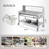 image:imageROVSUN 48QT Electric Commercial Food Warmer 6Pan Steam Table 8QTPan Stainless Steel Bain Marie Countertop wGlass Shield Temperature Control amp Lid for Buffet Restaurant 110V 1500W96QTFreestanding