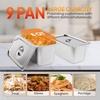 image:imageROVSUN 48QT Electric Commercial Food Warmer 6Pan Steam Table 8QTPan Stainless Steel Bain Marie Countertop wGlass Shield Temperature Control amp Lid for Buffet Restaurant 110V 1500W72QTFreestanding