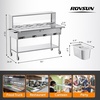 image:imageROVSUN 72QT Electric Commercial Food Warmer 9Pan Steam Table 8QTPan Stainless Steel Bain Marie wOvershelf Undershelf Separate Temperature Control amp Lid Acrylic Shield for Buffet Restaurant 1500W96QT