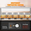 image:imageROVSUN 72QT Electric Commercial Food Warmer 9Pan Steam Table 8QTPan Stainless Steel Bain Marie wOvershelf Undershelf Separate Temperature Control amp Lid Acrylic Shield for Buffet Restaurant 1500W120QT
