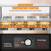 image:imageROVSUN 72QT Electric Commercial Food Warmer 9Pan Steam Table 8QTPan Stainless Steel Bain Marie wOvershelf Undershelf Separate Temperature Control amp Lid Acrylic Shield for Buffet Restaurant 1500W96QT