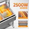 image:imageROVSUN 72QT Electric Commercial Food Warmer 9Pan Steam Table 8QTPan Stainless Steel Bain Marie wOvershelf Undershelf Separate Temperature Control amp Lid Acrylic Shield for Buffet Restaurant 1500W120QT