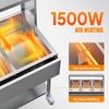image:imageROVSUN 72QT Electric Commercial Food Warmer 9Pan Steam Table 8QTPan Stainless Steel Bain Marie wOvershelf Undershelf Separate Temperature Control amp Lid Acrylic Shield for Buffet Restaurant 1500W72QT