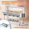 image:imageROVSUN 72QT Electric Commercial Food Warmer 9Pan Steam Table 8QTPan Stainless Steel Bain Marie wOvershelf Undershelf Separate Temperature Control amp Lid Acrylic Shield for Buffet Restaurant 1500W96QT