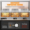 image:imageROVSUN 72QT Electric Commercial Food Warmer 9Pan Steam Table 8QTPan Stainless Steel Bain Marie wOvershelf Undershelf Separate Temperature Control amp Lid Acrylic Shield for Buffet Restaurant 1500W72QT