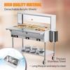 image:imageROVSUN 72QT Electric Commercial Food Warmer 9Pan Steam Table 8QTPan Stainless Steel Bain Marie wOvershelf Undershelf Separate Temperature Control amp Lid Acrylic Shield for Buffet Restaurant 1500W72QT