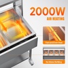 image:imageROVSUN 72QT Electric Commercial Food Warmer 9Pan Steam Table 8QTPan Stainless Steel Bain Marie wOvershelf Undershelf Separate Temperature Control amp Lid Acrylic Shield for Buffet Restaurant 1500W96QT