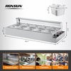 image:imageROVSUN 96QT Electric Commercial Food Warmer 1700W 8Pan Steam Table 12QTPan Stainless Steel Bain Marie wAcrylic Shield Temperature Control amp Lid for Buffet Restaurant120QT