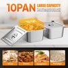 image:imageROVSUN 96QT Electric Commercial Food Warmer 1700W 8Pan Steam Table 12QTPan Stainless Steel Bain Marie wAcrylic Shield Temperature Control amp Lid for Buffet Restaurant120QT