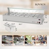 image:imageROVSUN 96QT Electric Commercial Food Warmer 1700W 8Pan Steam Table 12QTPan Stainless Steel Bain Marie wAcrylic Shield Temperature Control amp Lid for Buffet Restaurant96QT12Pan