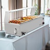 image:imageROVSUN 96QT Electric Commercial Food Warmer 1700W 8Pan Steam Table 12QTPan Stainless Steel Bain Marie wAcrylic Shield Temperature Control amp Lid for Buffet Restaurant48QT