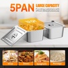 image:imageROVSUN 96QT Electric Commercial Food Warmer 1700W 8Pan Steam Table 12QTPan Stainless Steel Bain Marie wAcrylic Shield Temperature Control amp Lid for Buffet Restaurant60QT