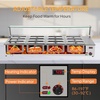 image:imageROVSUN 96QT Electric Commercial Food Warmer 1700W 8Pan Steam Table 12QTPan Stainless Steel Bain Marie wAcrylic Shield Temperature Control amp Lid for Buffet Restaurant96QT12Pan