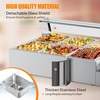 image:imageROVSUN 96QT Electric Commercial Food Warmer 1700W 8Pan Steam Table 12QTPan Stainless Steel Bain Marie wAcrylic Shield Temperature Control amp Lid for Buffet Restaurant72QT