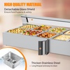 image:imageROVSUN 96QT Electric Commercial Food Warmer 1700W 8Pan Steam Table 12QTPan Stainless Steel Bain Marie wAcrylic Shield Temperature Control amp Lid for Buffet Restaurant120QT