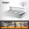 image:imageROVSUN 96QT Electric Commercial Food Warmer 1700W 8Pan Steam Table 12QTPan Stainless Steel Bain Marie wAcrylic Shield Temperature Control amp Lid for Buffet Restaurant72QT