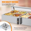 image:imageROVSUN 96QT Electric Commercial Food Warmer 1700W 8Pan Steam Table 12QTPan Stainless Steel Bain Marie wAcrylic Shield Temperature Control amp Lid for Buffet Restaurant96QT8Pan