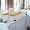 image:imageROVSUN 96QT Electric Commercial Food Warmer 1700W 8Pan Steam Table 12QTPan Stainless Steel Bain Marie wAcrylic Shield Temperature Control amp Lid for Buffet Restaurant96QT12Pan