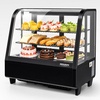 image:imageROVSUN 3 CuFt Refrigerator Display Case NSF ETL Refrigerated Display Case Commercial Countertop Refrigerator wLED Lighting Auto Defrosting Aircooling Rear Sliding Door for Cafe RestaurantBlack