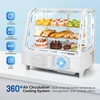 image:imageROVSUN 3 CuFt Refrigerator Display Case NSF ETL Refrigerated Display Case Commercial Countertop Refrigerator wLED Lighting Auto Defrosting Aircooling Rear Sliding Door for Cafe RestaurantWhite