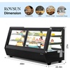 image:imageROVSUN 3 CuFt Refrigerator Display Case NSF ETL Refrigerated Display Case Commercial Countertop Refrigerator wLED Lighting Auto Defrosting Aircooling Rear Sliding Door for Cafe RestaurantBlack