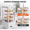 image:imageROVSUN 3 CuFt Refrigerator Display Case NSF ETL Refrigerated Display Case Commercial Countertop Refrigerator wLED Lighting Auto Defrosting Aircooling Rear Sliding Door for Cafe RestaurantWhite
