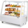 image:imageROVSUN 3 CuFt Refrigerator Display Case NSF ETL Refrigerated Display Case Commercial Countertop Refrigerator wLED Lighting Auto Defrosting Aircooling Rear Sliding Door for Cafe RestaurantWhite