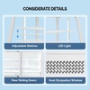 image:imageROVSUN 3 CuFt Refrigerator Display Case NSF ETL Refrigerated Display Case Commercial Countertop Refrigerator wLED Lighting Auto Defrosting Aircooling Rear Sliding Door for Cafe RestaurantWhite